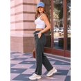 thumbnail image 6 of Women'S Wide Leg Sweatpants High Waisted Baggy Interior Drawstring Sweatpants Straight Leg Sweat Pants Dark Gray S, 6 of 7