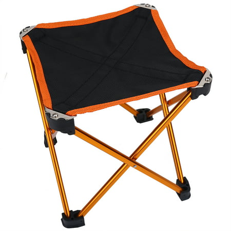Camping Stool Folding Chairs Outdoor Fold Up Chairs Four Legs Portable Collapsible Chair for Hiking Fishing Travelling Outdoor Stool Lightweight Sturdy (Best Lightweight Fishing Chair)