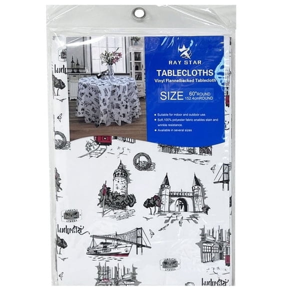 Tablecloths Vinyl Flannel Back Tablecloth Backing 60" Round