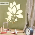 thumbnail image 6 of 2Pcs 3D Acrylic Mirror Wall Sticker Lotus Flower Decor Wall Art Decals Self Adhesive Removable Eco-Friendly for Home Bedroom Living Room Bathroom Decoration Small Big 2 Size(Gold), 6 of 9