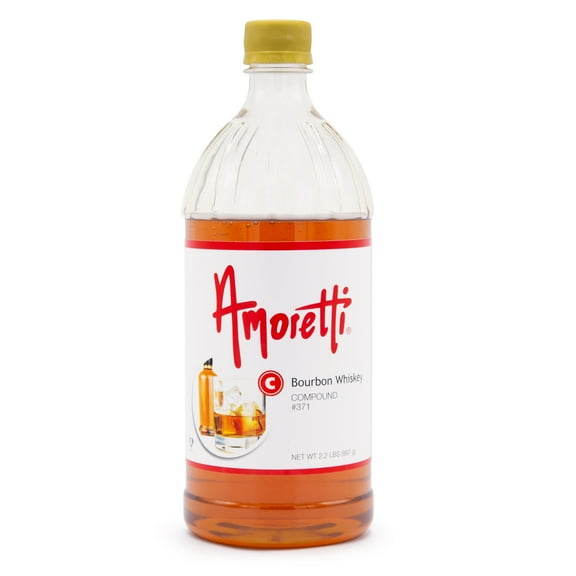 Amoretti - Bourbon Whiskey Compound 2.2 lbs - Natural Flavors, Shelf Stable Even After Opening, Certified Kosher, TTB Approved, Perfect for Baking Applications & Beverages