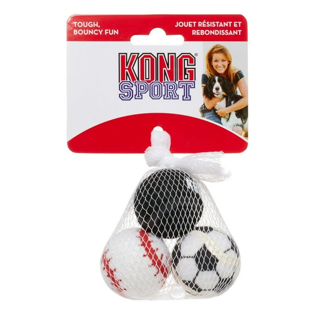 DEBGFS CHOK Sport Ball Count Dog Toy Small Assorted Colors 3 Ct,extra-small3pack