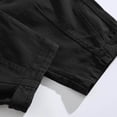 thumbnail image 7 of Mens Cotton Cargo Pants Baggy Vintage Drawstring Waist Multi Pocket Outdoor Hiking Trousers Black XL, 7 of 7