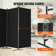 thumbnail image 4 of VEVOR Room Divider, 4 Panel Room Divider, Folding Privacy Screen and Portable Partition Divider for Room Separation, Freestanding Room Partitions for Office, Bedroom, Study, Black, 4 of 10