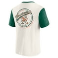 thumbnail image 3 of Men's Darius Rucker Collection by Fanatics Cream/Green Miami Hurricanes Henley Color Block Slub T-Shirt, 3 of 6