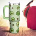 thumbnail image 7 of 40 Oz Cute Avocado Tumbler with Handle and Straw Lid Avocado Lovers Themed Gifts for Women Double Insulated Cup Travel Coffee Mug, 7 of 7