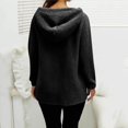thumbnail image 6 of WTOBBY Women's Oversized Zip Up Hoodie with Fleece Lining, Long Sleeve Pullover Sweatshirt for Fall, Casual and Comfortable Jacket Style,Black L, 6 of 6