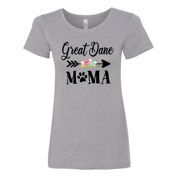Inktastic Great Dane Mama with Flowers and Arrow Women's T-Shirt