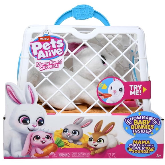 1 Piece Zuru Pets Alive Mama Bunny & Baby Surprise in Series 1 , Only 1 Count