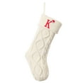 thumbnail image 2 of 18 Inches Personalized Initial Monogram Christmas Stockings White Xmas Stockings for Fireplace and Home Decor, Embroidered Letter K, 2 of 5