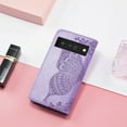 thumbnail image 7 of TECH CIRCLE For Google Pixel 9 Pro/Pixel 9 Case,Butterfly Embossed PU Leather Anti-Scratch Folding Wallet Case Card Slots Elegant Stylish Shockproof Cover for Google Pixel 9 Pro/Pixel 9,Lightpurple, 7 of 7
