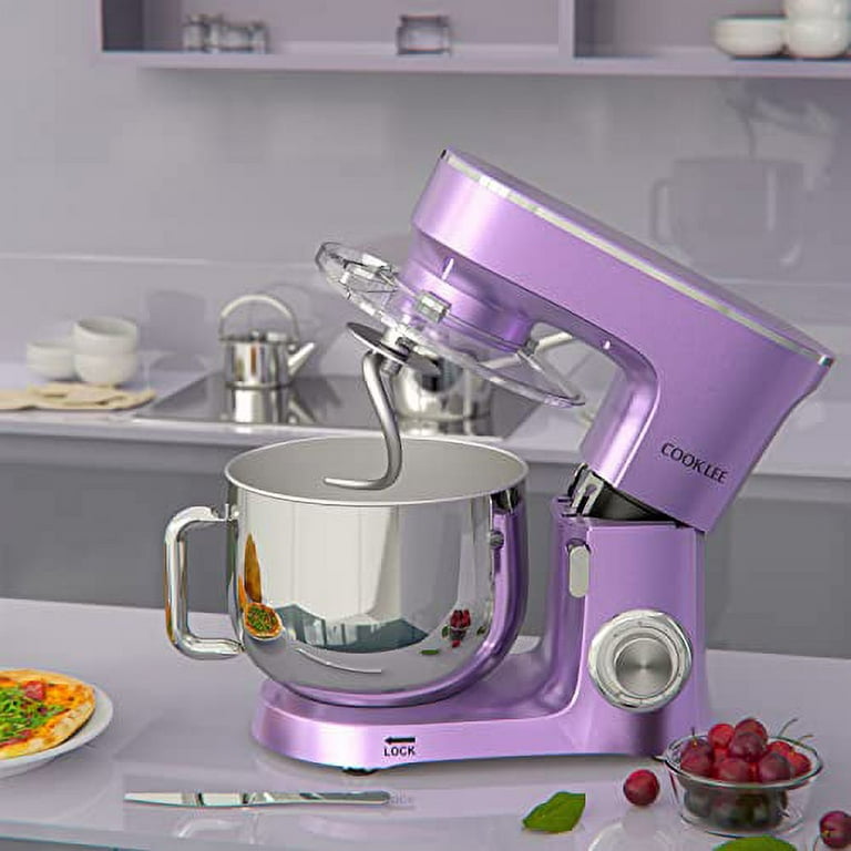 Cooklee SM-1551 Lavender 9.5 Quart 660W 10 Speed Electric Kitchen Stand Mixer