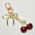 thumbnail image 6 of Cherry Keychain Cute Bag Charm Women Leather Keyring Car Keys Gift Mother's Day Birthday Valentine's Purse Accessory, 6 of 7