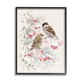 thumbnail image 2 of Stupell Industries Finches Perched Seasonal Berries Animals & Insects Painting Gray Framed Art Print Wall Art, 2 of 5