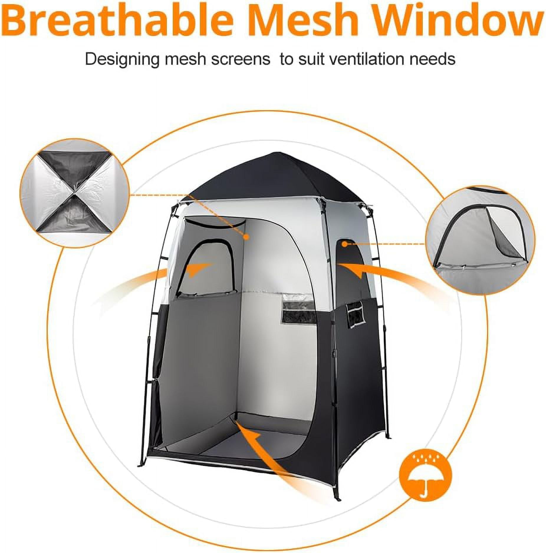 VINGLI Shower Tent with Mesh Floor and Carrying Bag