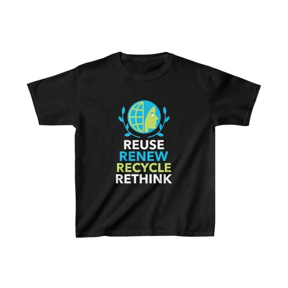 Happy Earth Day Recycling Symbol Reuse Renew Rethink Recycle T Shirts for Boys