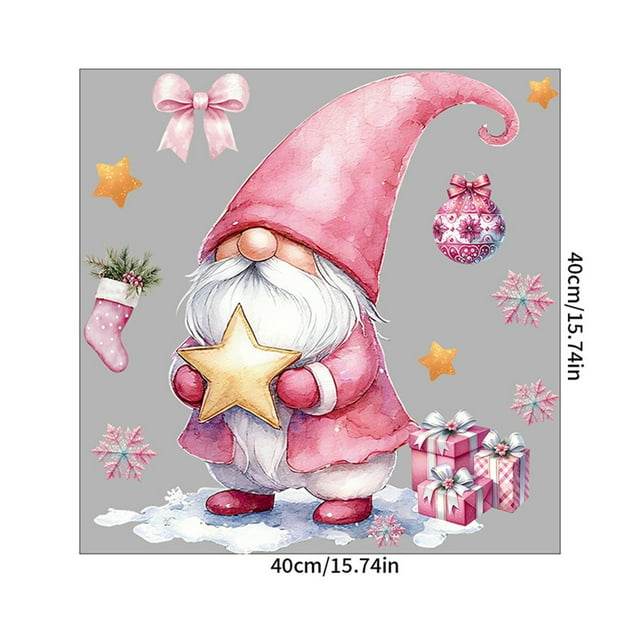 B Christmas Stickers Window Decals Holiday Decor With Electrostatic Adhesive, Reusable Material And Festive Designs For Shop Windows, Glass Doors And Home Decor 15.74X15.74In 0.77Lb