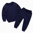 thumbnail image 4 of HCNTES Baby Boy Clothes Winter Toddler Boys Clothes Fall Winter Outfit Sets, Kids Outfits Sets Long Sleeved Crew Neck Solid Elastic Waist 0 6 12 18 24 Months 2T 3T 2 Pcs Pants, 4 of 6