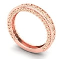 thumbnail image 2 of 1.44 ct Brilliant Round Cut Natural Morganite 14k Rose Gold Eternity Band SZ 5.5, 2 of 6