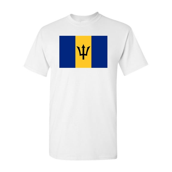 Barbados Country Flag Adult DT T-Shirt Tee