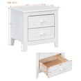 thumbnail image 3 of GZXS Classic Wooden Nightstand wiith 2 Drawers, Easy to Assemble, White, 3 of 7