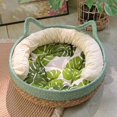 thumbnail image 4 of Four Seasons Cat Bed Woven Removable Upholstery Sleeping House Cat Scratch Floor Rattan Washable Cats Pet Products Accessories ShopWise Round, 4 of 14