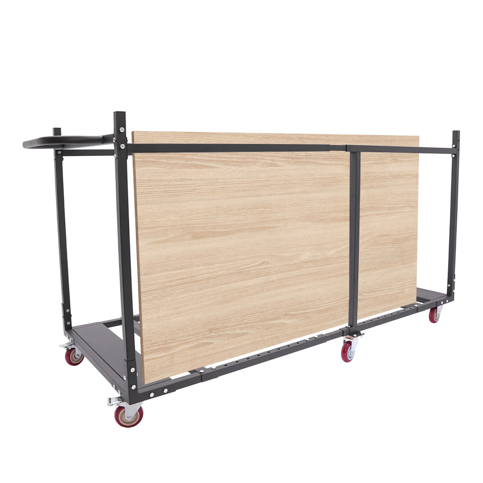 TFCFL Folding Table Rack Dolly Cart Rectangular Trolley Cart W/ Casters Max 8 Round Table 12 Folding Table