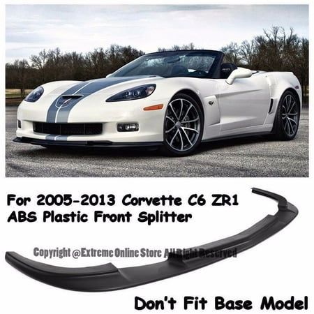 - ZR1 Style ABS Plastic Black Front Bumper Lower Lip Kit Splitter Spoiler Wing For 05-13 Chevrolet Corvette C6 Z06 2005 2006 2007 2008 2009 2010 2011 2012 2013 05 06 07 08 09 10 11 12 13 Chevy