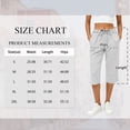 thumbnail image 2 of TEMOFON Womens Capri Pants Summer Cropped Pants Straight Leg Waisted Drawstring Pants with Pockets Lounge Lightgrey L, 2 of 9
