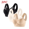 thumbnail image 2 of Tqyyweavej Women's 3 Pack Sports Bras Sheer Full Coverage Side Smoothing Wireless Bras Lightly Lined Breathable Everyday Bras L-6XL, 2 of 9