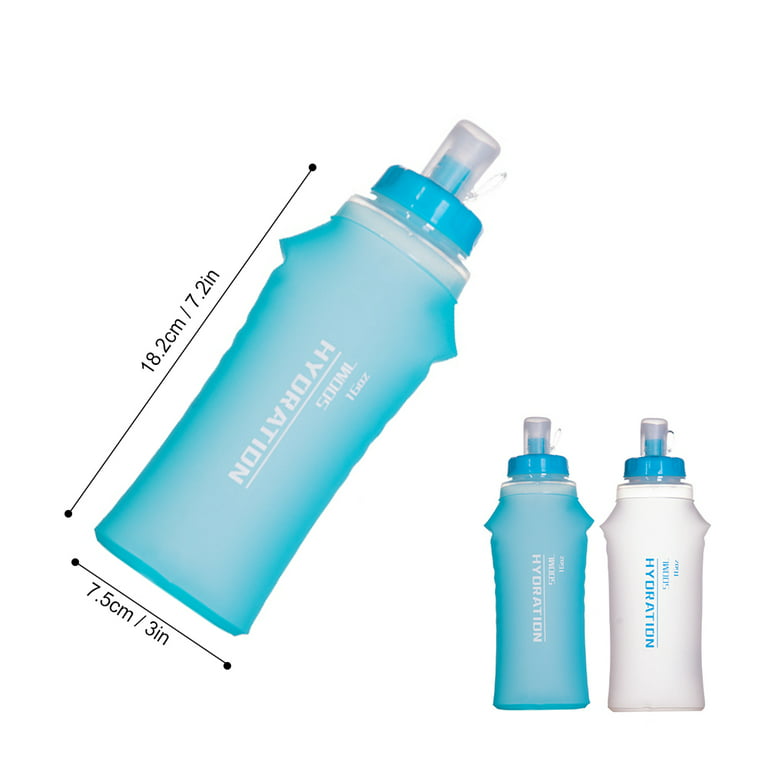 DORNNA® Gourde Souple Sans BPA 2PCS - Flasque Running, Soft Flask,  Bouteille d'eau pour Sport Utilisation Hydratation en Extérieur. (500 ML -  2 pcs) : : Sports et Loisirs