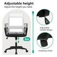 thumbnail image 6 of YRLLENSDAN Set of 2 Mesh Office Chair with Wheels Rolling Desk Chair with Arms Mesh Computer Chair for Adults Conference Room Chair Study Chair Adjustable Height,White, 6 of 7