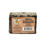 RA Cosmetics 100% African Black Soap Bar, Black Castor Oil 5oz