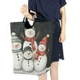 thumbnail image 4 of Yayeee Freestanding Laundry Hamper with Handle Collapsible Large Storage Basket for Clothes, Snowman Family, 4 of 7
