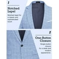 thumbnail image 3 of COOFANDY Men's Blazer Casual Sport Coats Slim Fit One Button Suit Jacket Lightweight Sports Jacket, 3 of 6