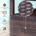 thumbnail image 3 of Brown PE Rattan Outdoor Side Table w/ Umbrella Hole - 22" Square Patio Accent Table for Poolside & Garden - Steel Frame, Weather-Resistant Design, 3 of 7