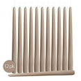 Hyoola, 10" Taupe Brown Taper Candles Dripless Tapers (12 Pack