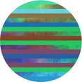 thumbnail image 1 of Ahgly Company Machine Washable Indoor Round Transitional Viola Purple Area Rugs, 4' Round, 1 of 7