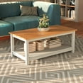 thumbnail image 6 of Coffee Table with Storage Shelf White/Pine - by From the Tree Furniture, 6 of 8
