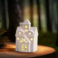 thumbnail image 4 of LED Ceramic House Ornament Set A - Glowing Ceramic House Figurines Bright Tabletop Village Decor, Scene Props for Party Celebrations, Perfect for Home Christmas & Holiday Decor, 1pc, 4 of 8