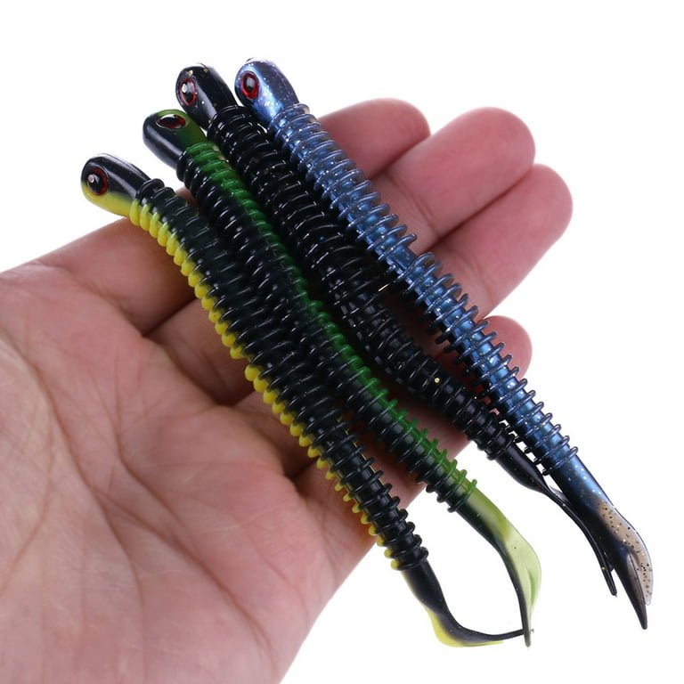 8PCS 12.4CM Length Fishing Bait Suit Lifelike Sandworm Fishing Lures  Simulated Baits Fake Fishing Lures for Outdoor Fishing Use