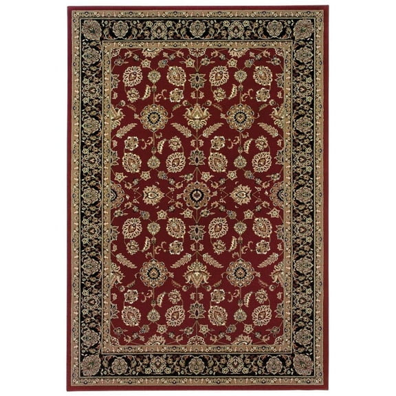Oriental Weavers Ariana Area Rug - 271C3 - 12' x 15' - in Red/ Black - Vintage Inspired, Stain Resistant, Family and Pet Friendly , Family, Dining, Living Room Rug