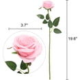 thumbnail image 4 of Morttic Artificial Silk Rose Flower Bouquet Lifelike Fake Rose for Wedding Home Party Decoration Event Gift 10pcs (Pink), 4 of 7