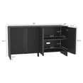 thumbnail image 3 of Novara Contemporary 60" Sideboard in Black (4-Door), 3 of 10