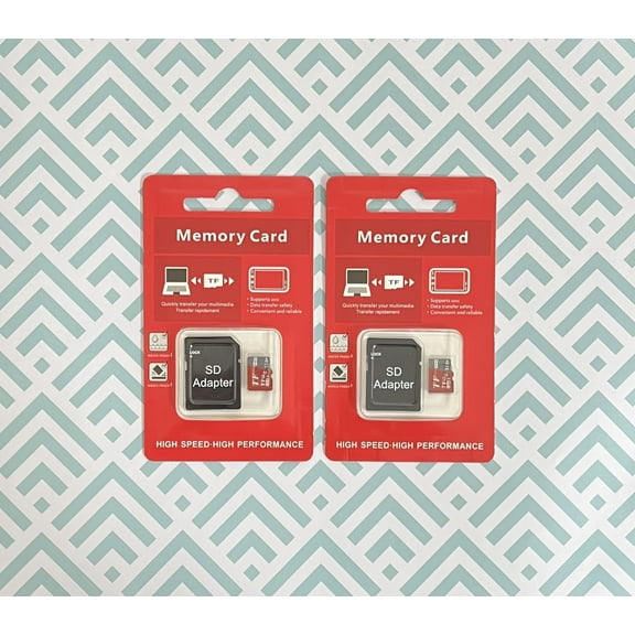 2 Pack x 1 TB Universal SD Micro TF Memory Card with Adapter, Universal Compatible with Electronic, Work for Tablets, Smartphones, Drone, Camera, Security Camera, GPS, etc