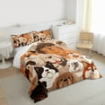 thumbnail image 3 of jejeloiu Kawaii Puppy Dogs Queen Comforter Set,Cartoon Pet Animal Bedding Sets,Brown Beige Bedding Comforter Set For Teens,Luxury Bedroom Decor Reversible,3pcs, 3 of 8