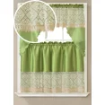 thumbnail image 2 of Gorgeous Home Linen Set of 3 Pieces Kitchen Window Curtain Embroidery Floral Multicolor 2 Tier + 1 Swag Valance for Kitchen (BR39 -Sage), 2 of 5