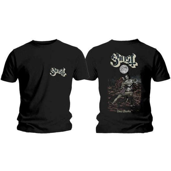 Men's Ghost Dance Macabre Cover & Logo (Back Print) Slim Fit T-shirt Small Black