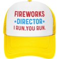 thumbnail image 1 of Fireworks Director I Run You Run Trucker Hat for Men Baseball Caps Adjustable Hats, 1 of 8