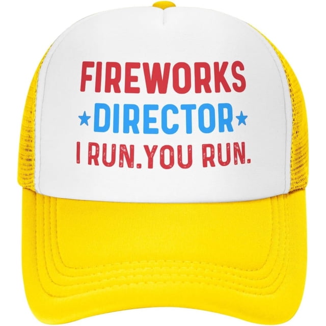 Fireworks Director I Run You Run Trucker Hat for Men Baseball Caps Adjustable Hats